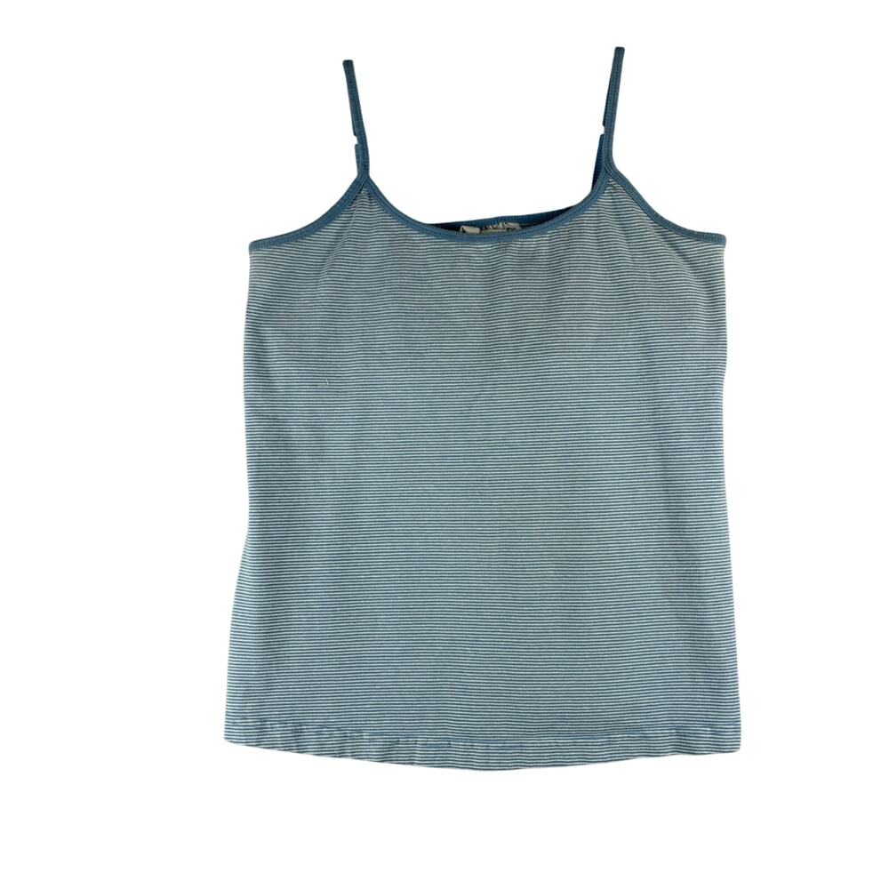 Motherhood Maternity Shelf Bra Camisole Tank Top Women Medium Striped Blue White